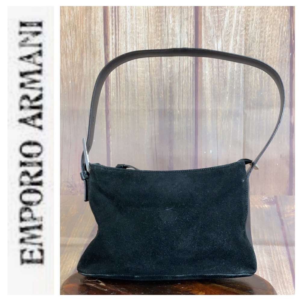 ➡️Emporio Armani Black Suede Tote